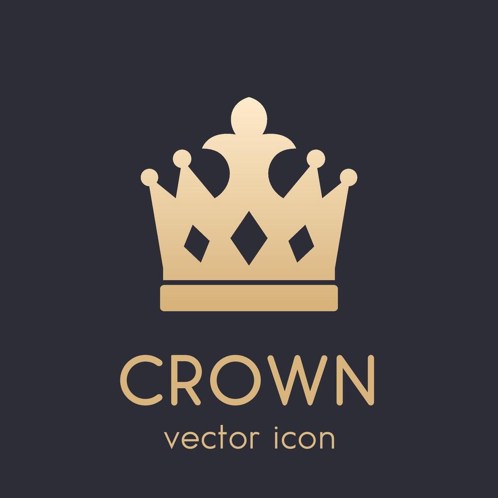 coroa logotipo elemento, ícone vetor