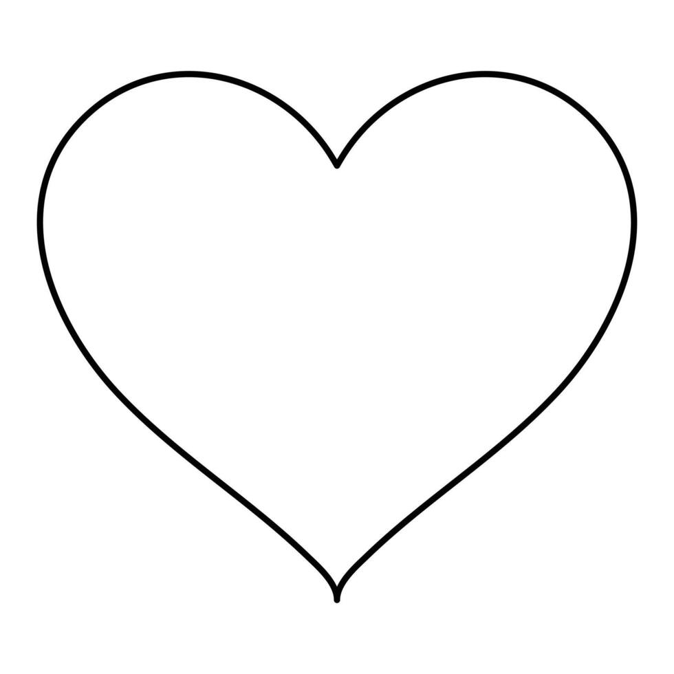 amor símbolo. coração linha ícone, esboço logotipo ilustração, isolado coração em uma branco fundo vetor