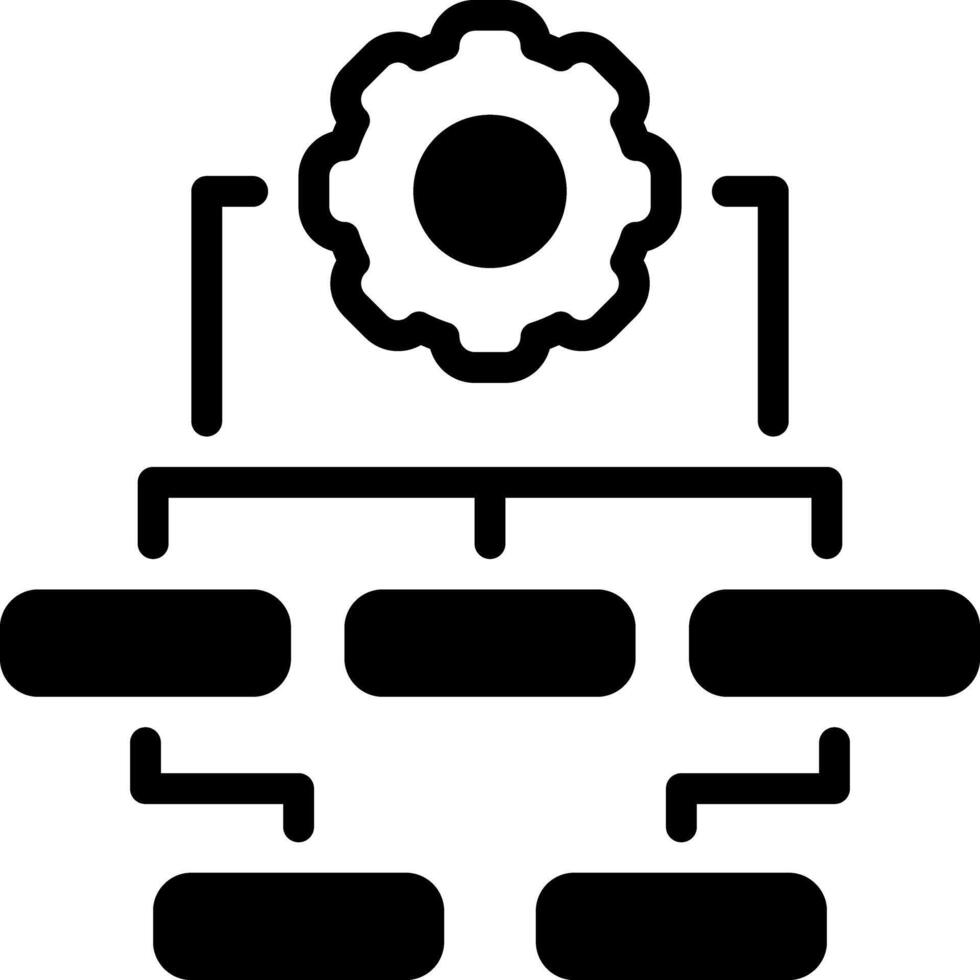 sólido Preto ícone para fluxo de trabalho vetor