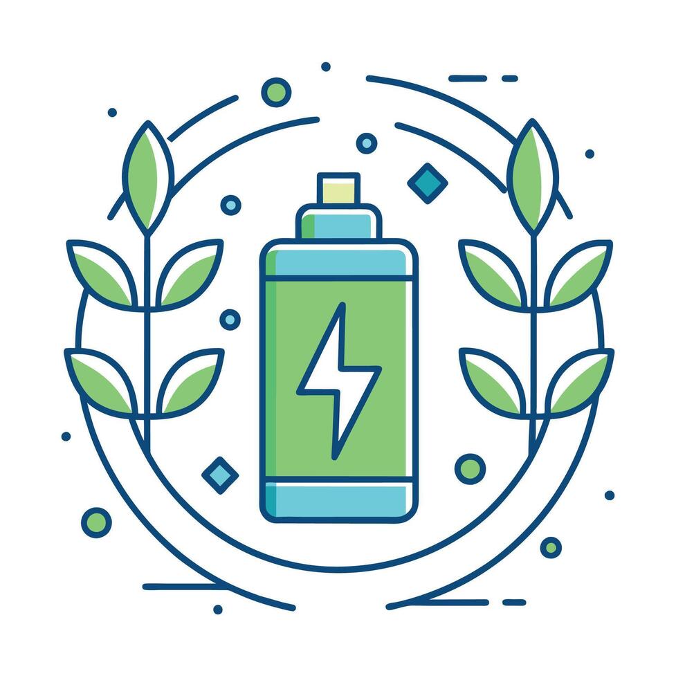 eco amigáveis eletricidade logotipo meio Ambiente amigáveis bateria logotipo verde eletricidade logotipo vetor