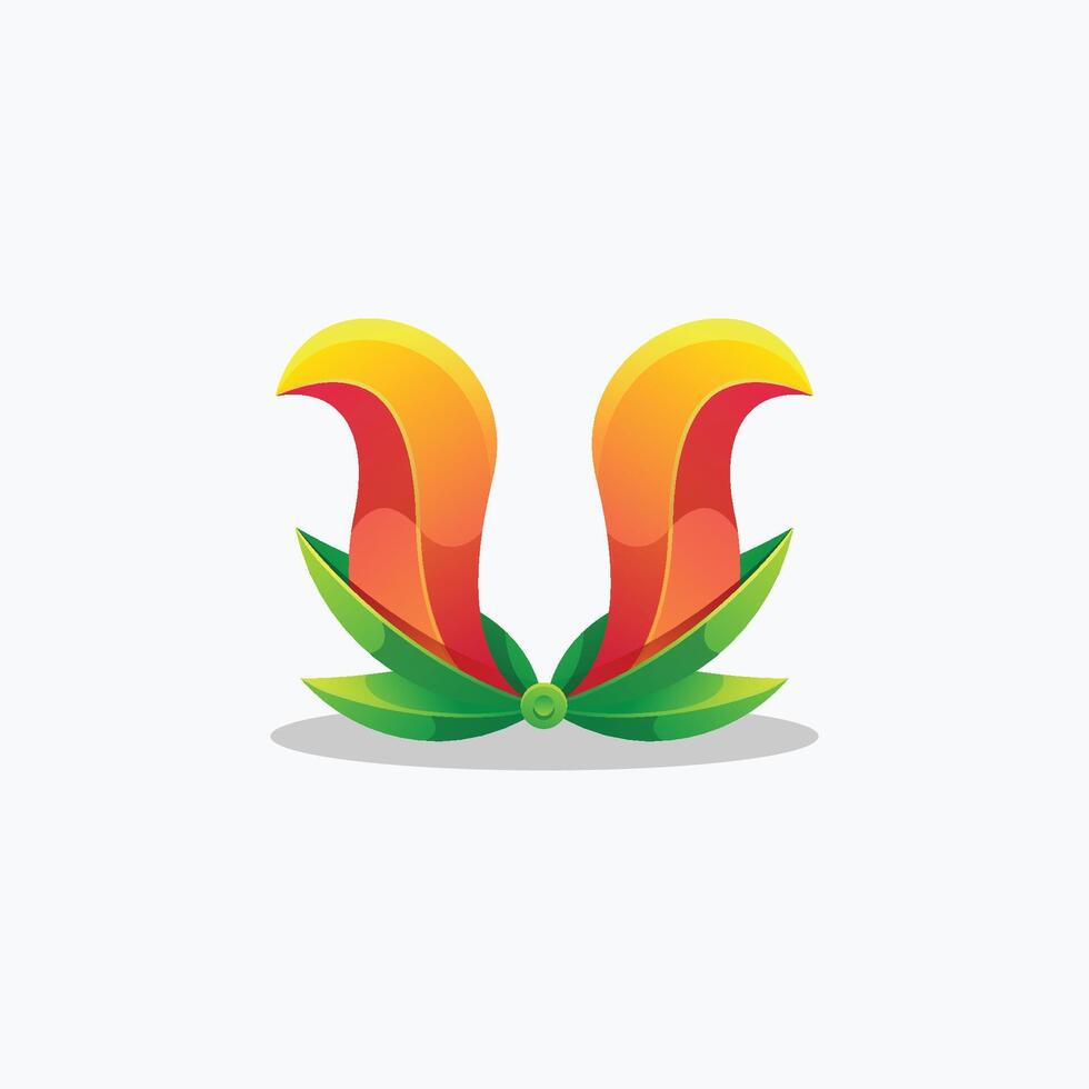 colorida floral logotipo ilustração modelo vetor