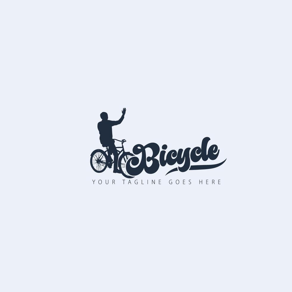 bicicleta e viajando logotipo vetor