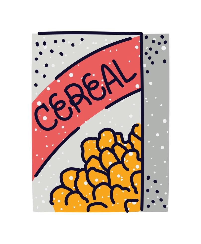 design de caixa de cereal vetor