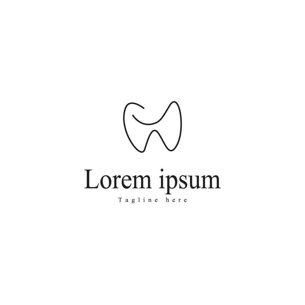dental logotipo com esboço vetor