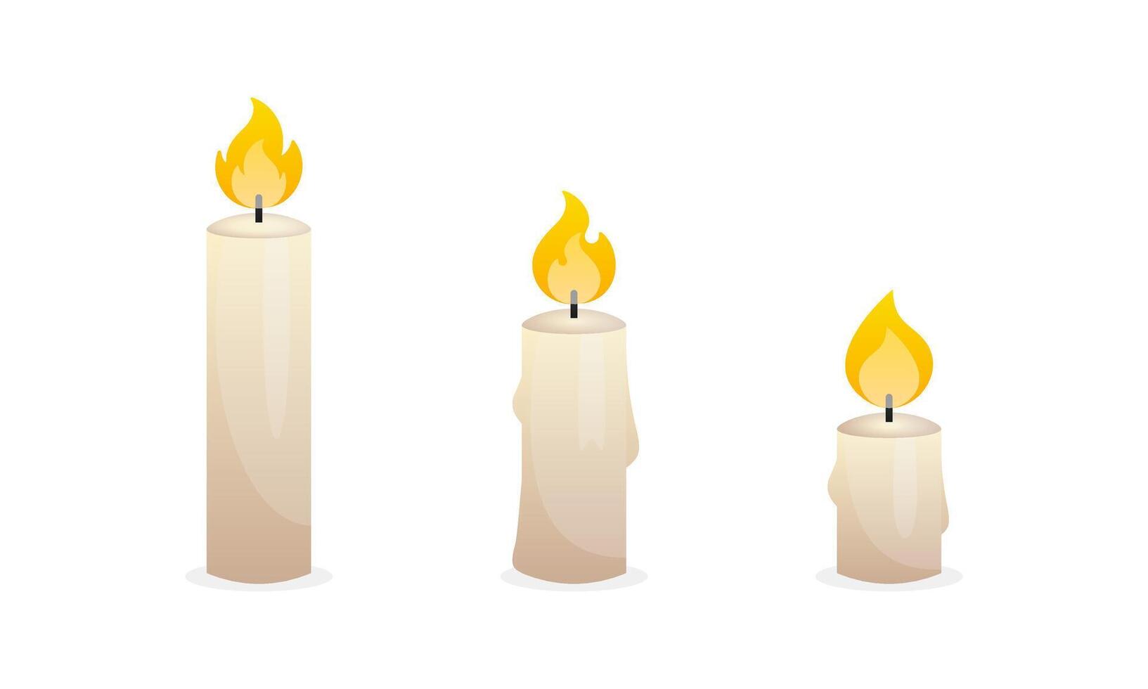 vela ilustração. velas. queimando vela. vetor