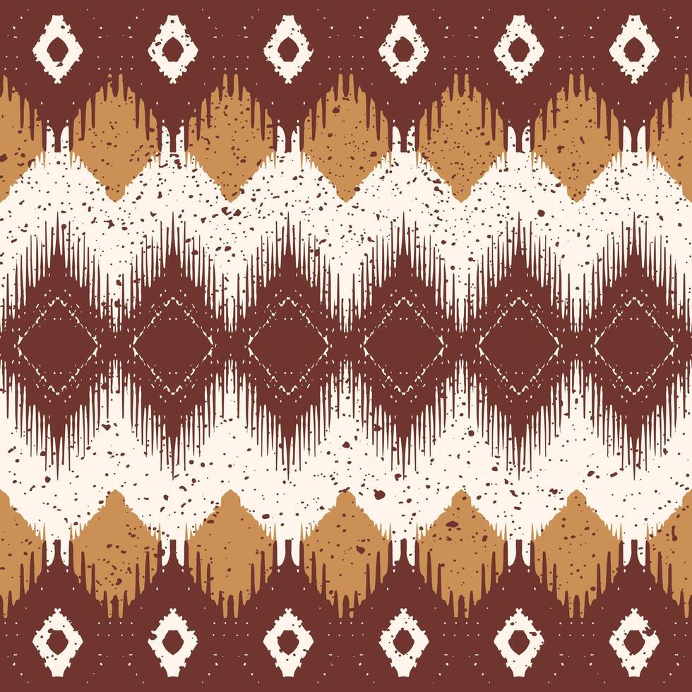 arte ikat abstrata étnica. sem costura padrão em bordados tribais, folclóricos e estilo mexicano. print.design de ornamento de arte geométrica asteca para tapete, papel de parede, roupas, embrulho, tecido, capa, têxtil vetor