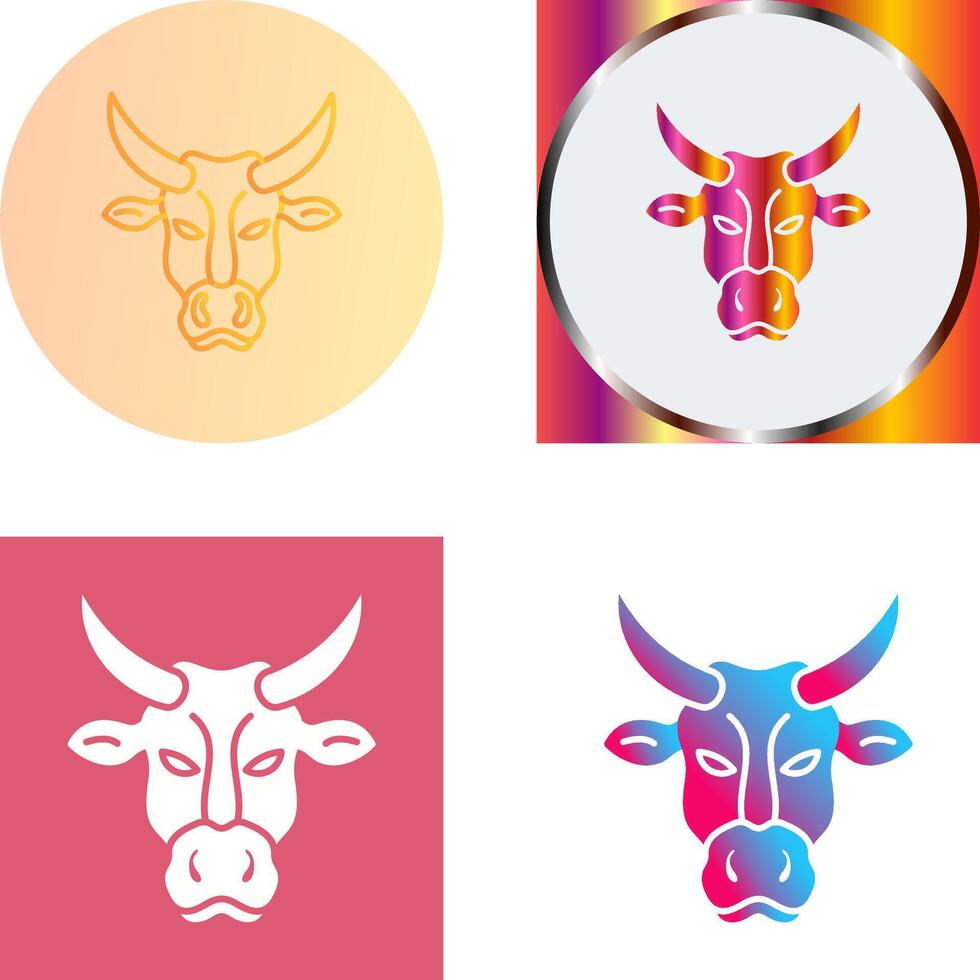design de ícone de vaca vetor