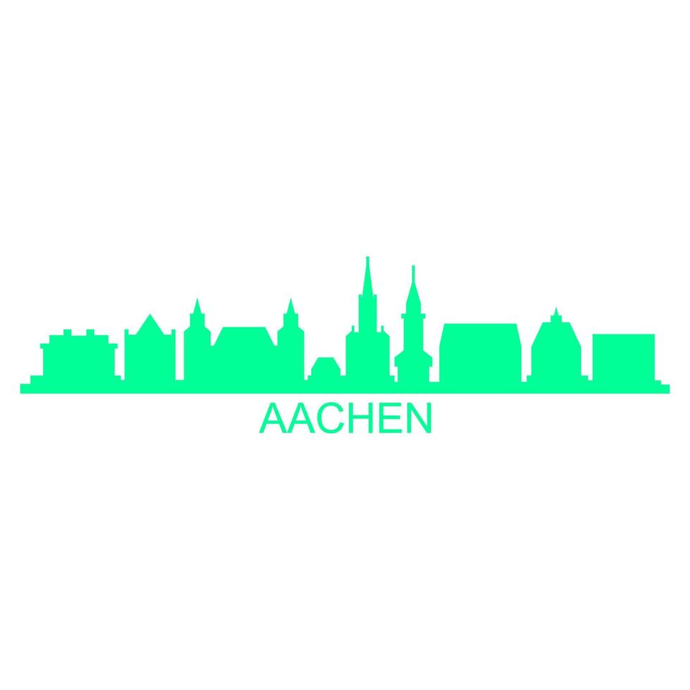 Horizonte de Aachen em fundo branco vetor