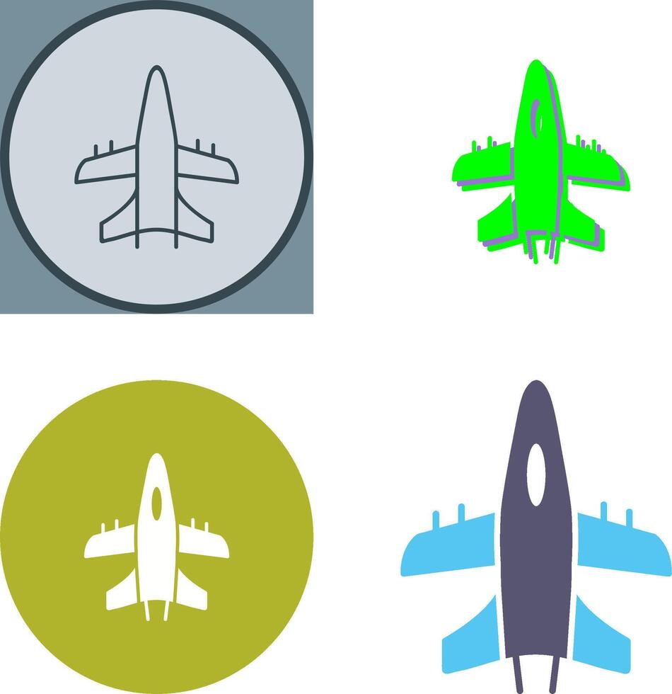 militares avião ícone Projeto vetor