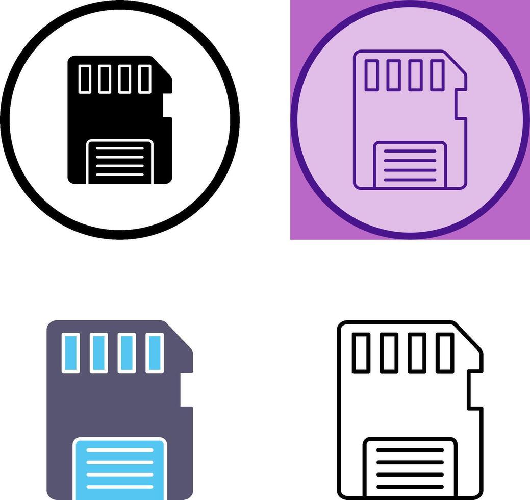 ícone do cartão de memória vetor