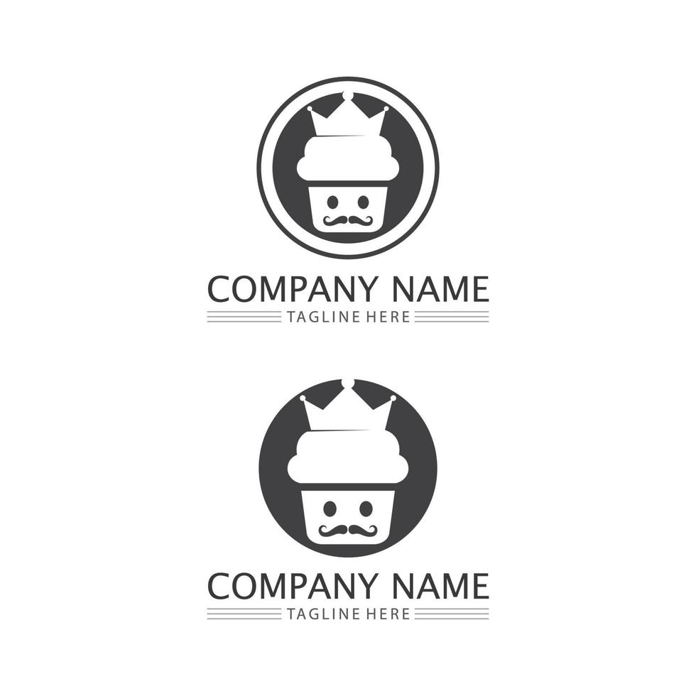 bolos e padaria ícone logotipo design alimentos vetor pão vetor e símbolo e ícone de comida