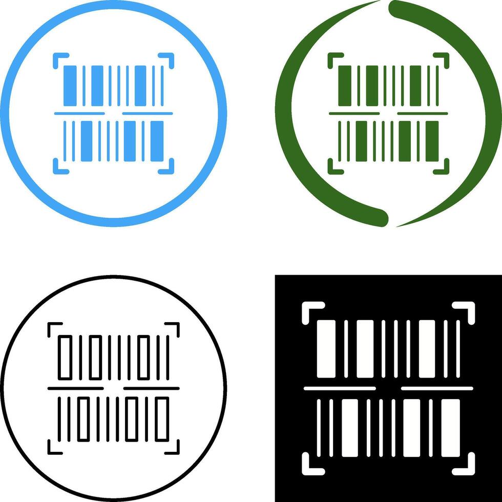 design de ícone de código de barras vetor