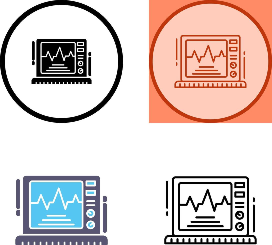 ekg monitor ícone Projeto vetor