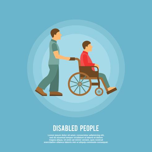 Cartaz de pessoa com deficiência vetor