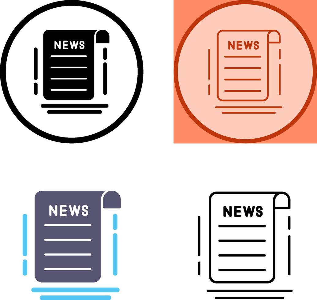 design de ícone de notícias vetor