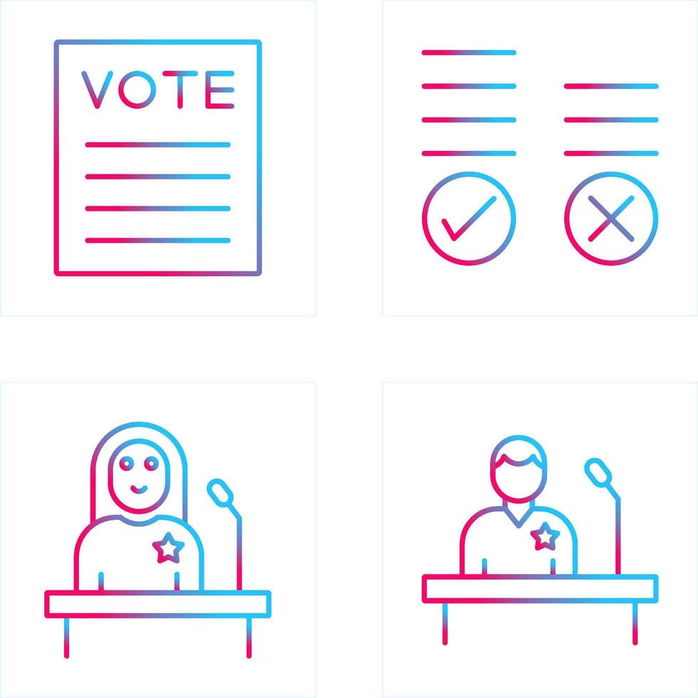 votação resultado e voto ícone vetor