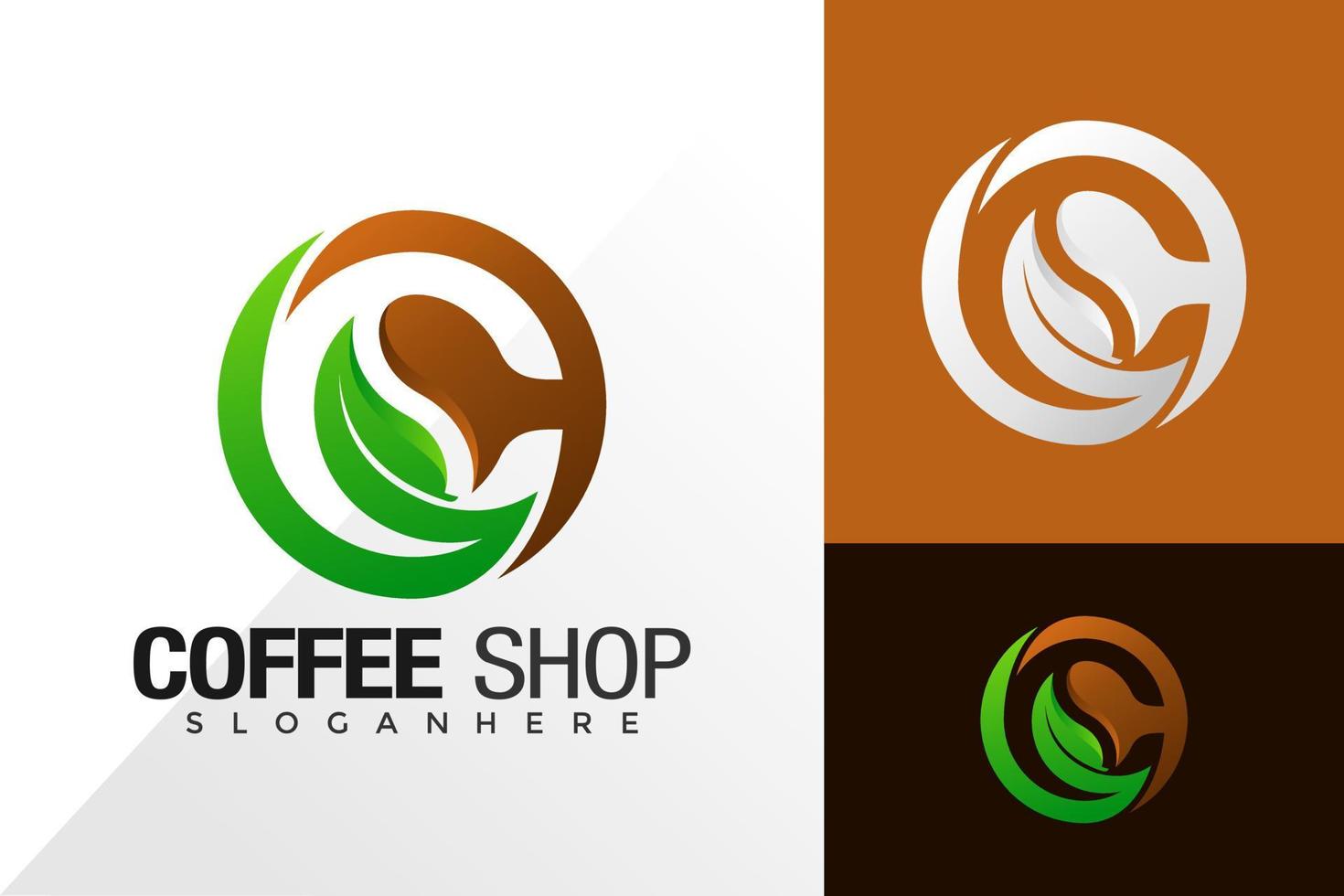 modelo de vetor de design de logotipo de café e chá
