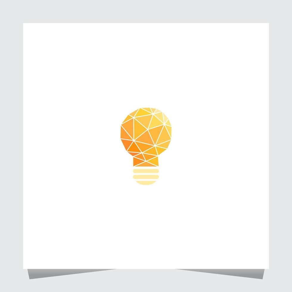 lâmpada amarela modelo de logotipo de tecnologia arte energia poder eletricidade ideia conceito vetor