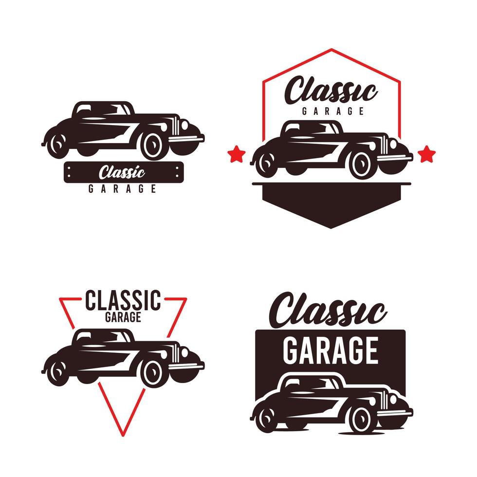 design de logotipo vintage retro muscle car vetor