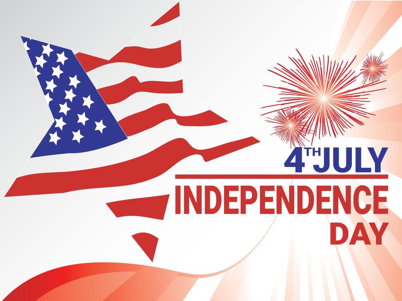 4 Julho independência dia do EUA. feliz independência dia do Unidos estados América vetor