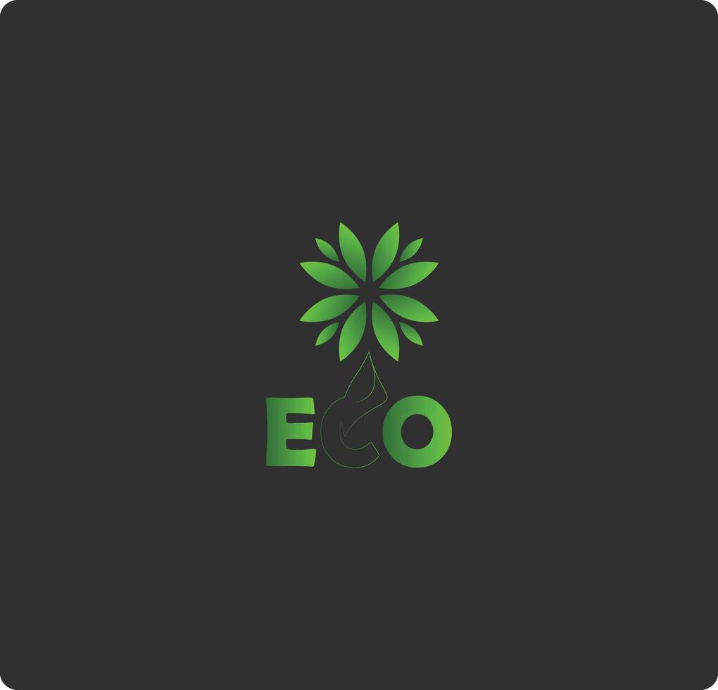 eco natural verde logotipo modelo vetor