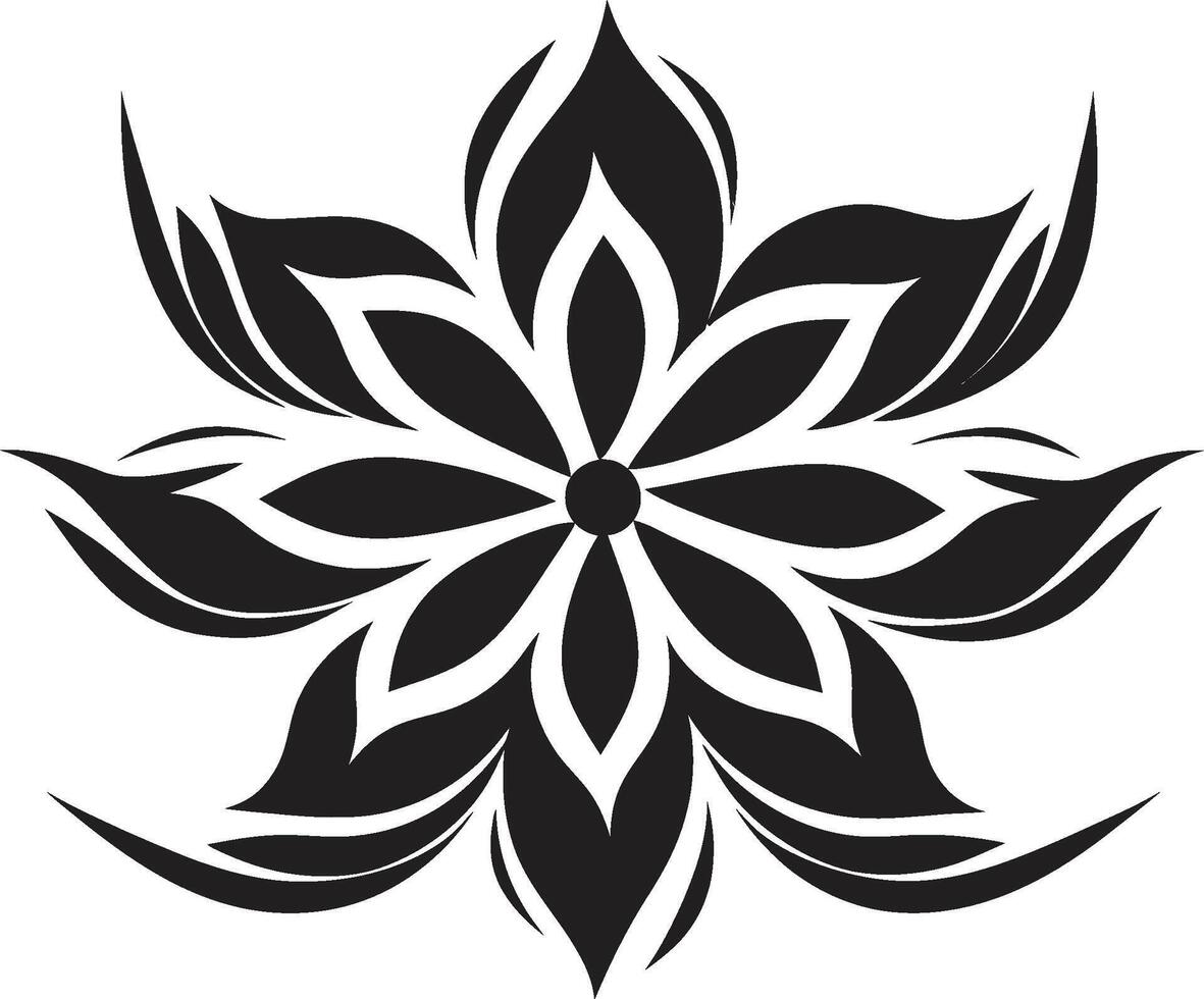 lustroso flor marca à moda emblemático detalhe solteiro pétala emblema icônico Projeto vetor