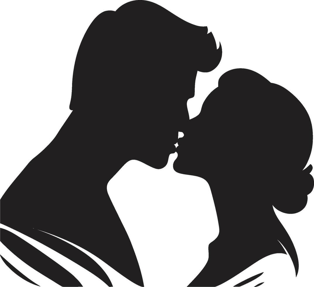 eterno felicidade Preto se beijando emblema estimado abraço romance vetor