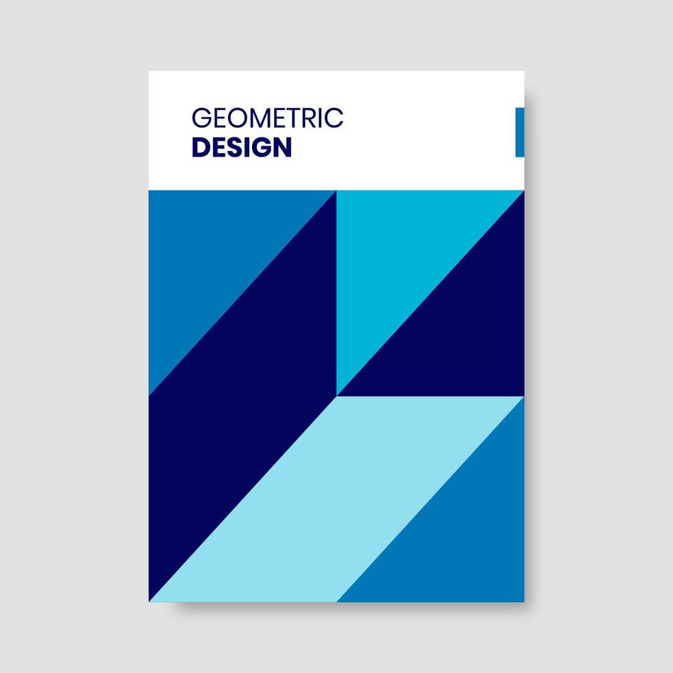 minimalista azul cobre dentro geométrico estilo. na moda abstrato forma. ilustração vetor