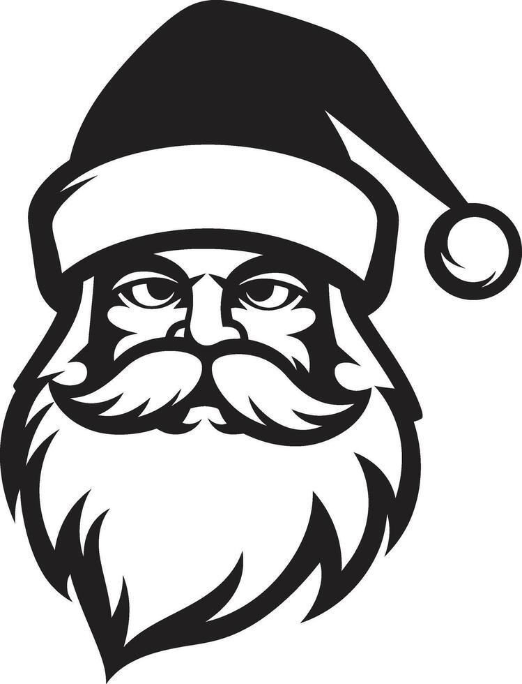 legal yule claus Preto chique gelado Fora santa à moda vetor