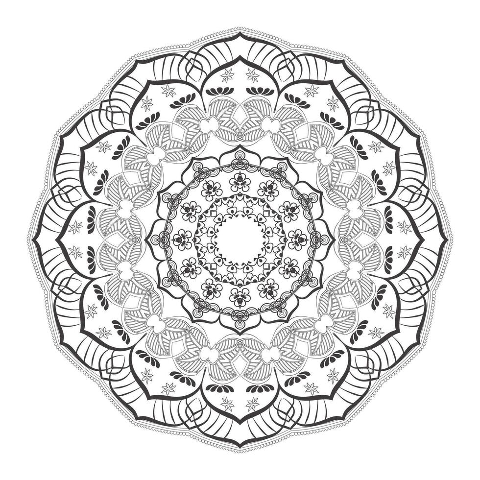 mandala fundo Projeto e coloração página vetor