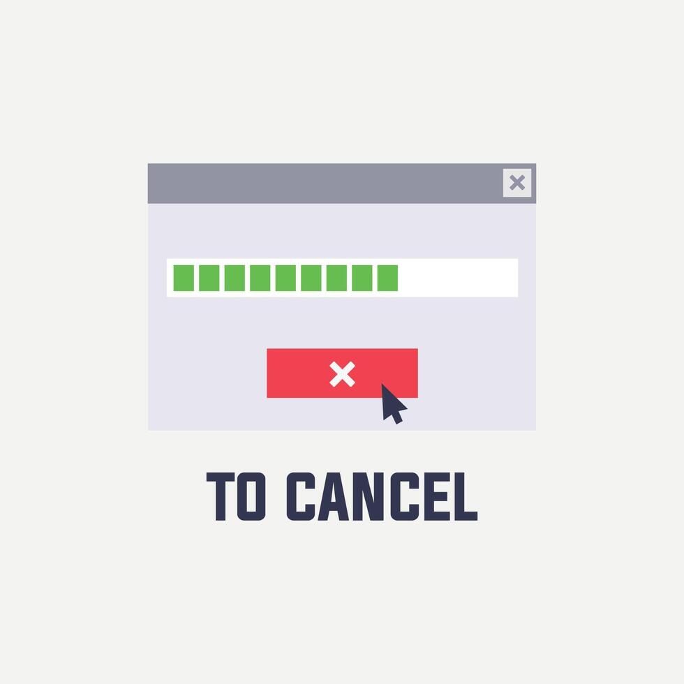 ilustração do cancelar desenho animado vetor