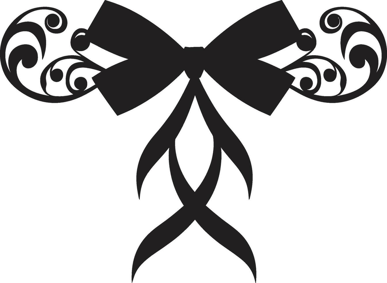 refinado fita arte Preto emblema Eterno fita elegância decorativo emblema vetor