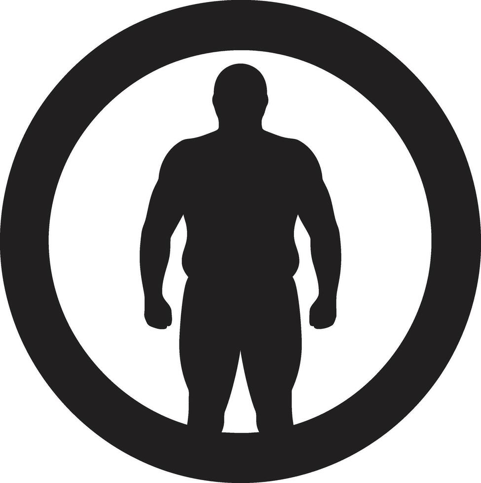 emagrecimento silhueta Preto ic emblema encorajando obesidade consciência com poder evolução humano dentro Preto para obesidade resiliência vetor