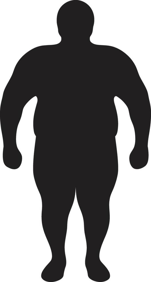 bem estar Guerreiro Preto ic emblema dentro 90 palavras para obesidade defesa aparar triunfo para humano ginástica contra obesidade vetor