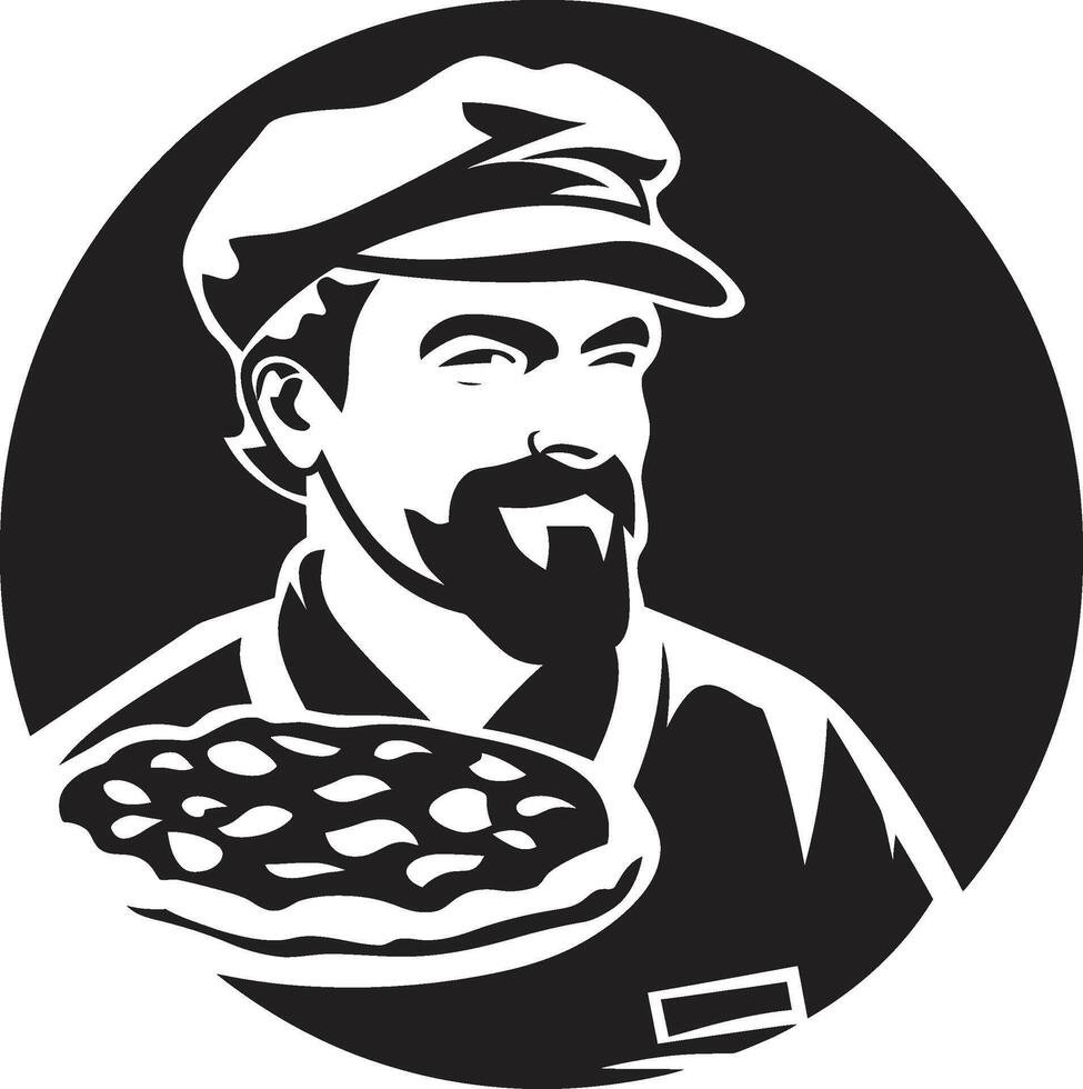 noir pizza construir elegante Preto ilustração para delicioso branding gosto sensação intrincado com negrito Preto vetor