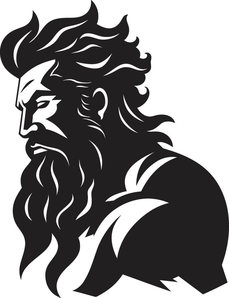 Poseidons legado Preto emblemático revelado dentro 80 palavras aqua monarca Poseidon Deuses ic Preto emblema dentro 80 palavras vetor