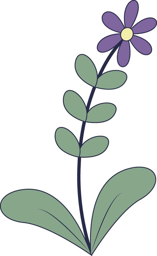 mão desenhado floral botânico ramo. isolado ilustração vetor