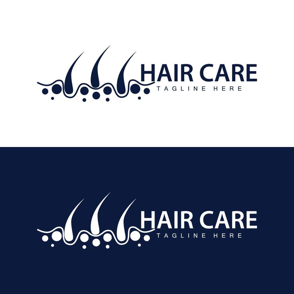 cabelo Cuidado logotipo Projeto simples cabelo pele Cuidado silhueta ilustração modelo vetor