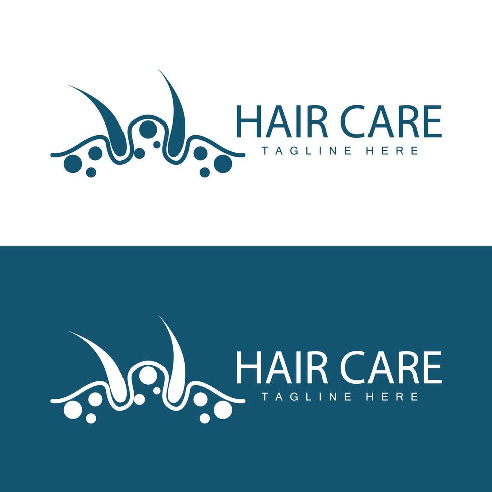 cabelo Cuidado logotipo Projeto simples cabelo pele Cuidado silhueta ilustração modelo vetor