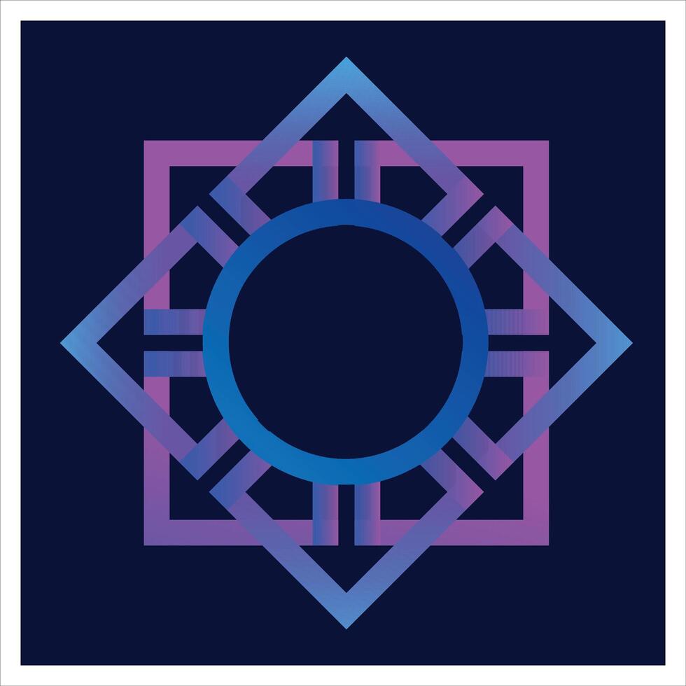 quadrado dentro uma círculo com uma quadro, Armação logotipo. dinheiro ícone, logotipo, projeto, abstrato azul círculo, lindo gradiente logotipo trabalhar. vetor