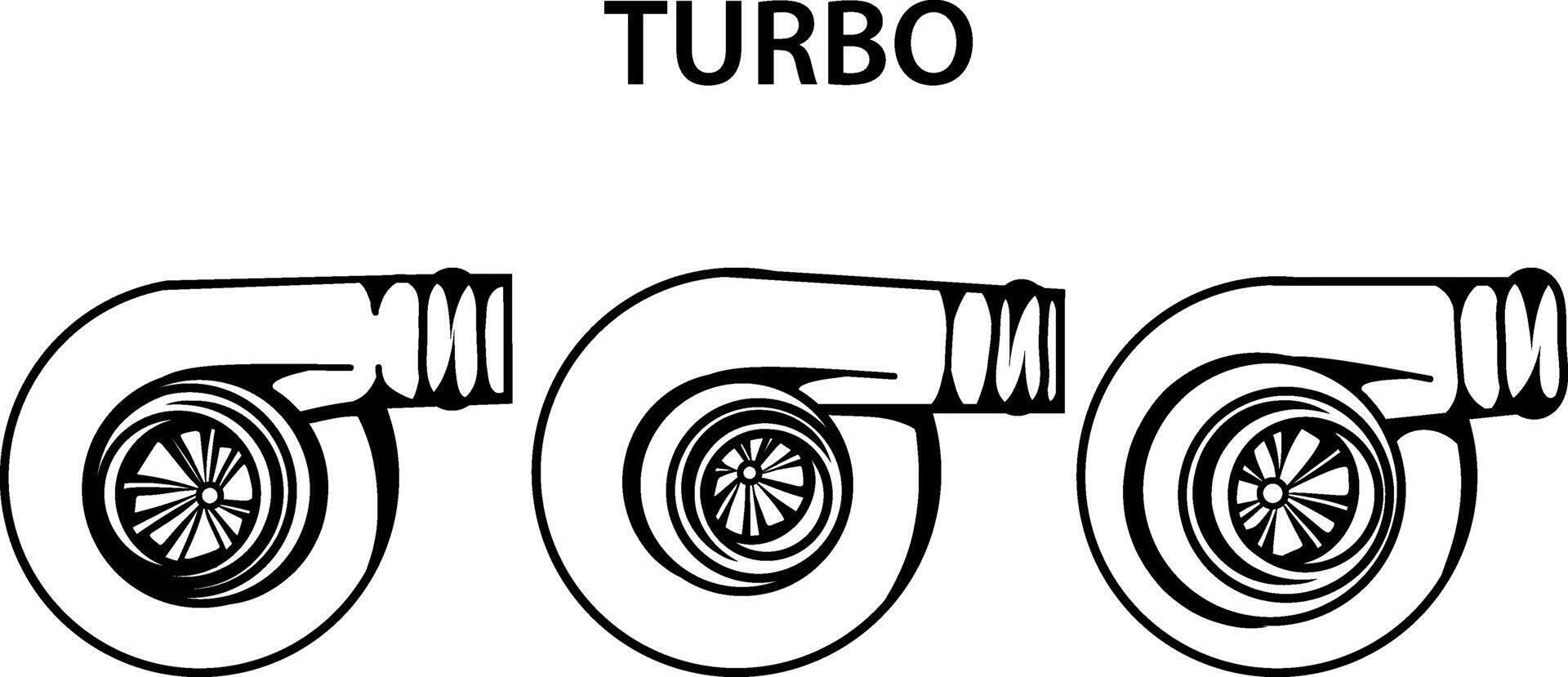 Projeto ícone turbo vetor