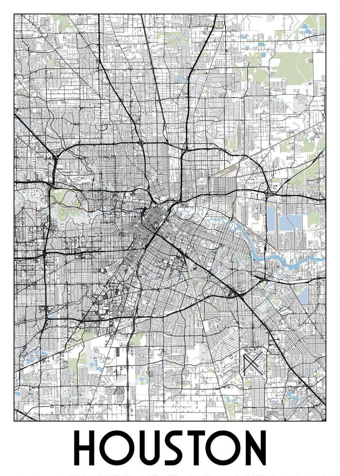 Houston texas EUA mapa poster arte vetor