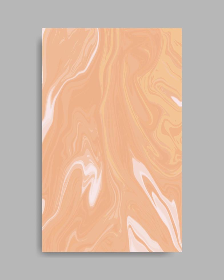 fundo de mármore líquido laranja abstrato vetor