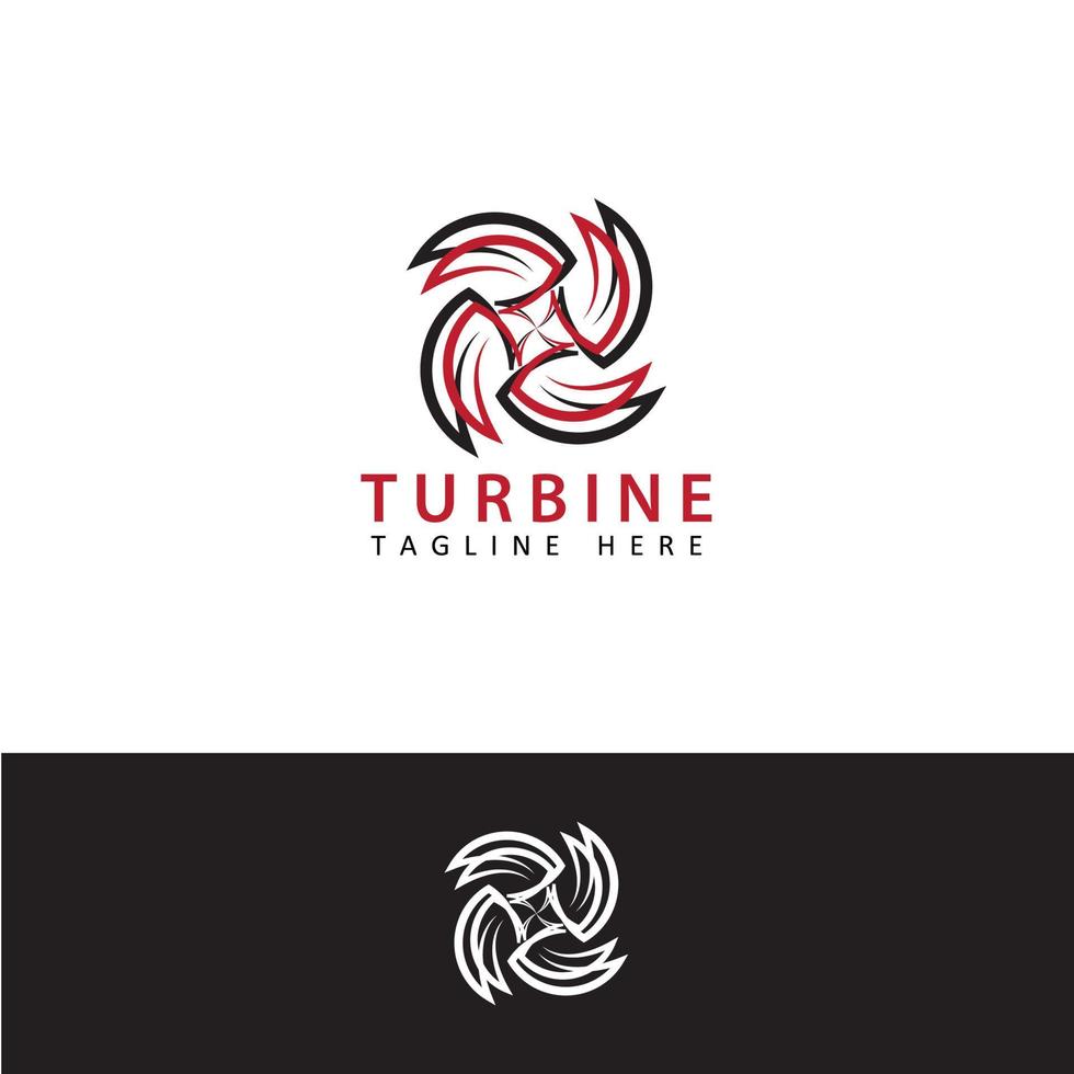 vetor de design de modelo de logotipo de turbina