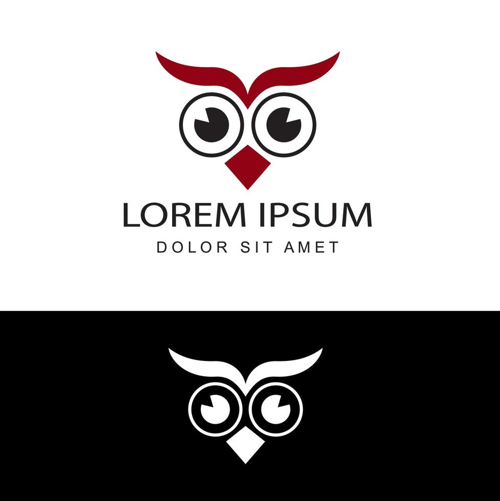 vetor de design de modelo de logotipo de coruja