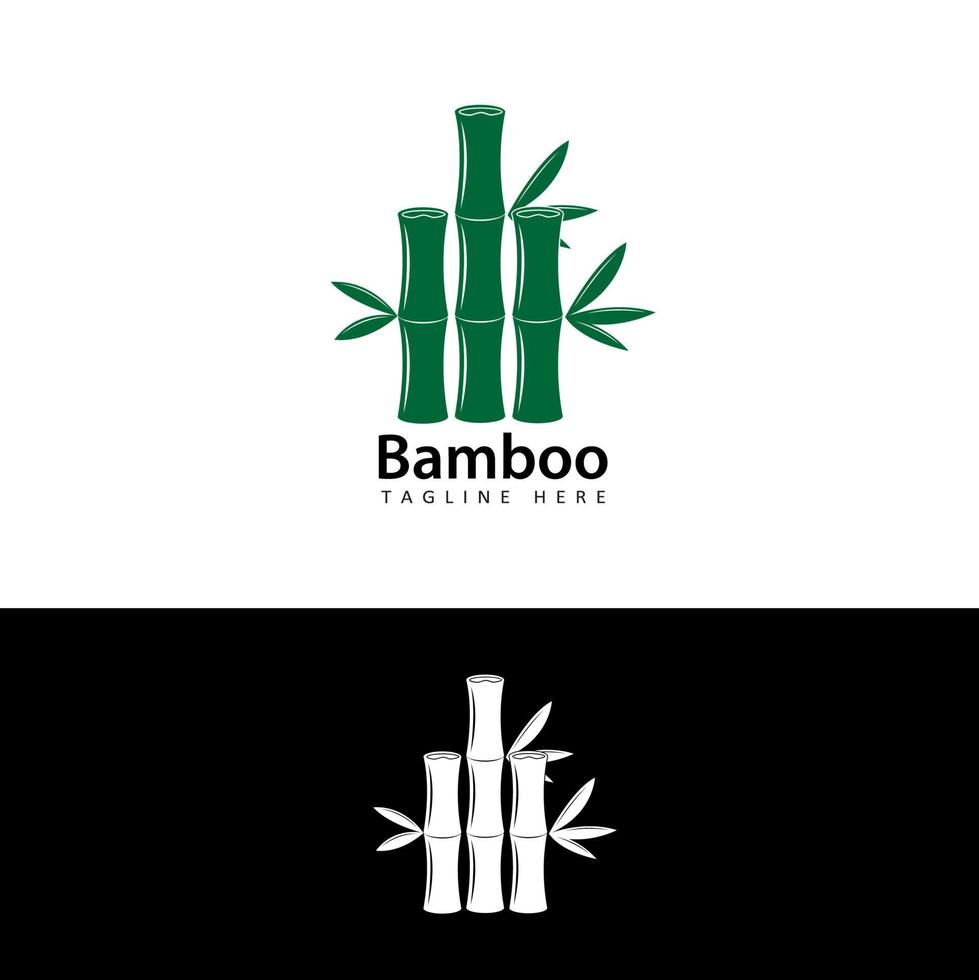 vetor de design de modelo de logotipo de bambu