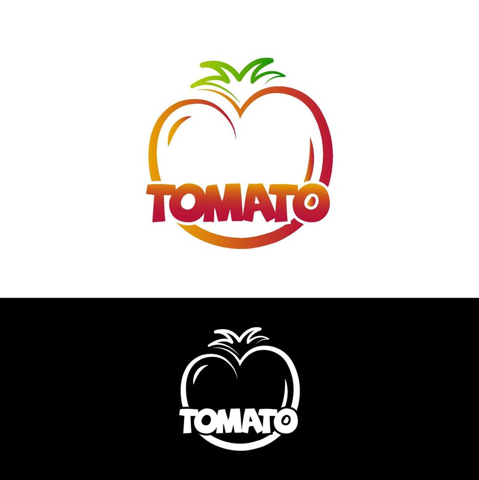 vetor de design de modelo de logotipo de tomate