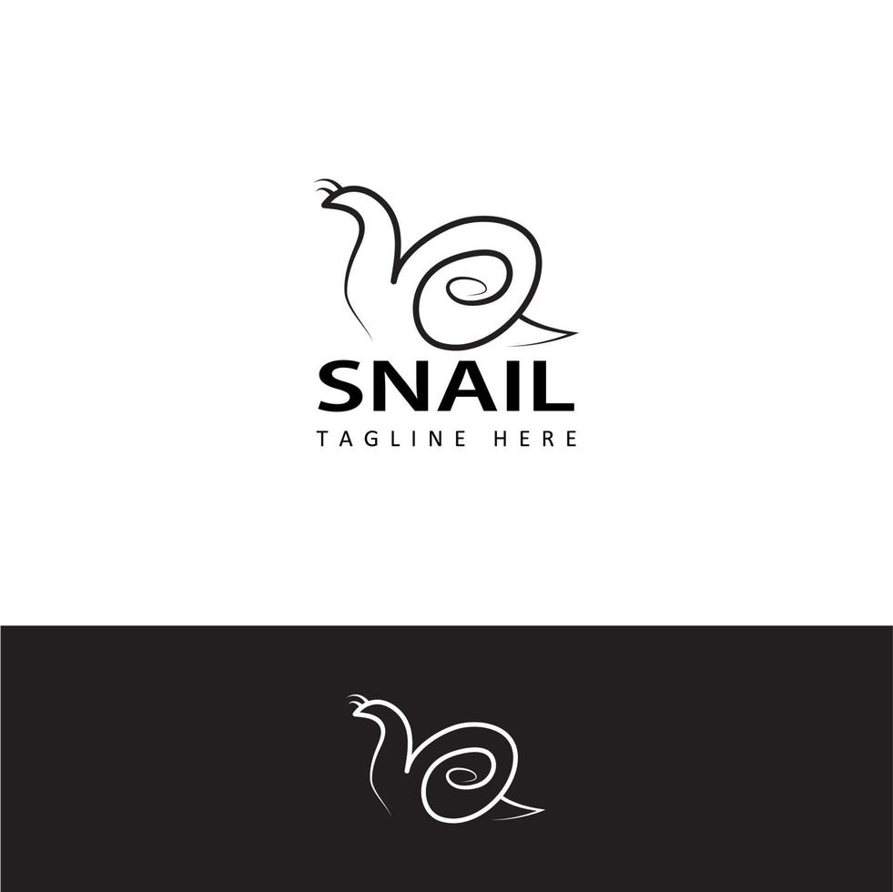 modelo de design de logotipo de caracol vetor