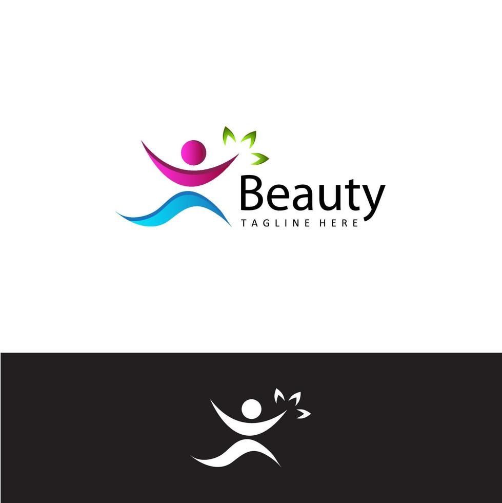 saúde pessoas beleza logotipo modelo de design vector