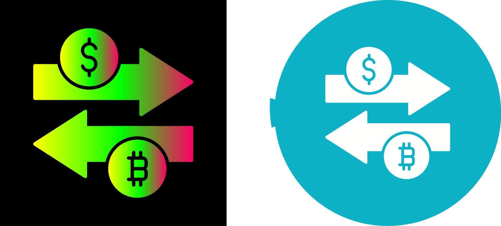 design de ícone de troca de dinheiro vetor